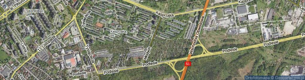 Zdjęcie satelitarne Młodych ul.